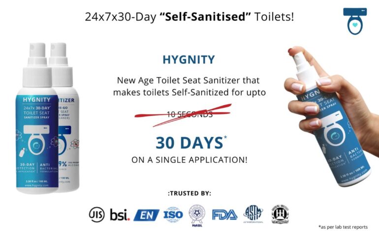 Hygnity – a new-age toilet seat sanitizer that offers 24x7x30-Day “self-sanitized” toilets!