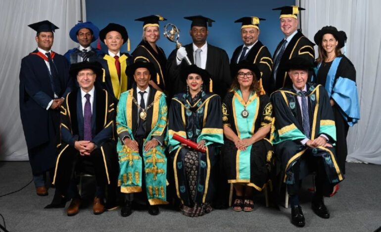 Maharani Radhikaraje Gaekwad of Vadodara conferred Doctorate degree from University of East London