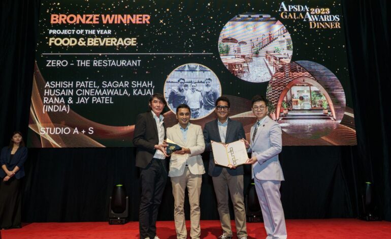 “Zero – The Restaurant” by Studio A+S Clinches Bronze at Prestigious APSDA Awards