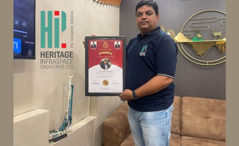 Gagan Goswami honoured with The Pride of India Award