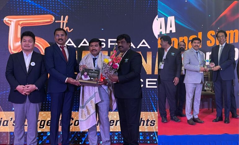 AASRAA’s Prestigious Honor: Real Vision Homes Chairman, Dr. Srinivas Naik Dharavath, Named Visionary Leader Icon 2023