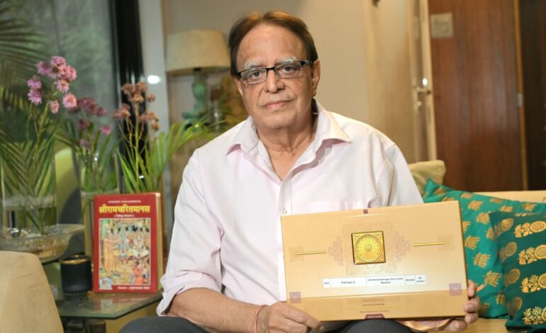 Renowned Series Director Shri Moti Sagar, Youngest Son of Late Dr. Ramanand Sagar, Receives Exclusive Invitation to Ram Temple Consecration Ceremony