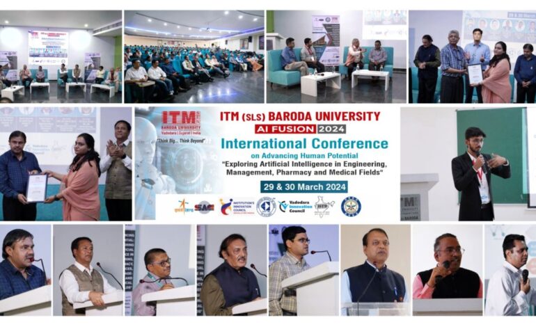 AI Fusion 2024 ITM SLS Baroda University Leads the Historical International Conference with ISRO (SAC) and DRDO Pune