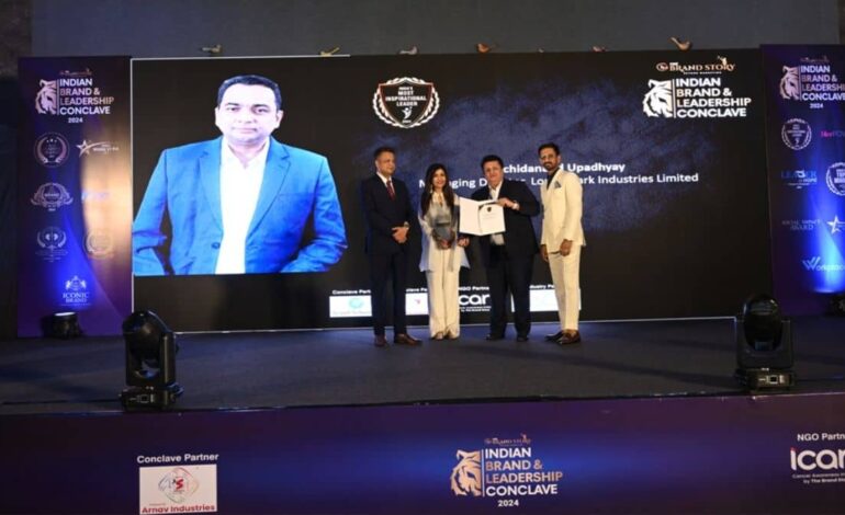 Lords Mark Industries Limited receives Most Inspirational Leader Award at The Indian Brand and Leadership Conclave 2024