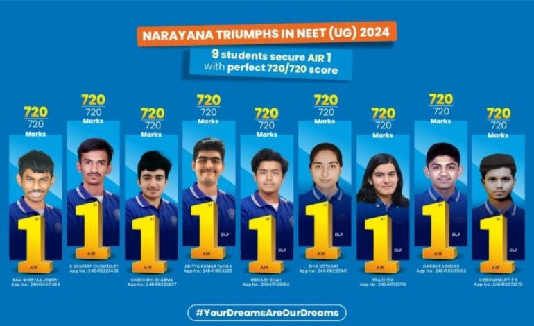 Academic Dreams Achieved – Narayanites Top NEET-UG 2024