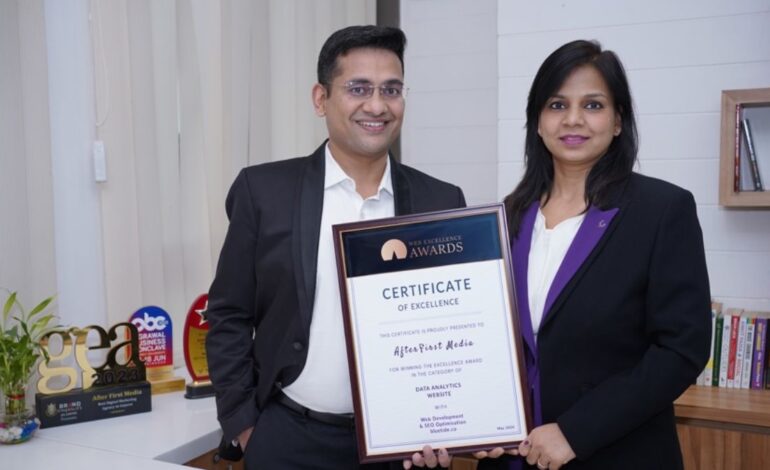 AfterFirst Media recognized as the only Indian Agency to win the Web Excellence Awards (S12) based in Switzerland, for Web Development And SEO