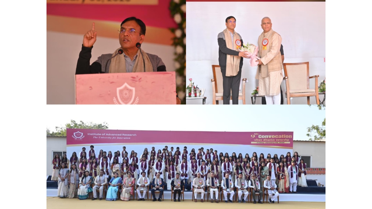 Dr. Mansukh Mandaviya Lauds IAR University’s Focus on Innovation and Skill Development at 9th Convocation Ceremony